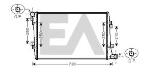 ElectroAuto 31R77115 - RADIADOR AGUA VOLKSWAGEN