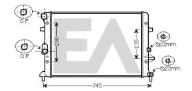 ElectroAuto 31R77120 - RADIADOR AGUA VOLKSWAGEN