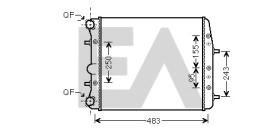 ElectroAuto 31R77134 - RADIADOR->APLICACION ORIGINAL VOLKS