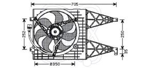 ElectroAuto 32VB011 - ELECTRO-VENTILADOR VW-1J0121207L(=