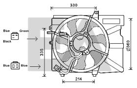 ElectroAuto 33V28025 - VENTILADOR->APLICACION ORIGINAL HYU