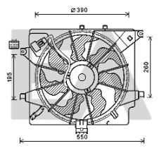 ElectroAuto 33V28059 - VENTILADOR->APLICACION ORIGINAL HYU