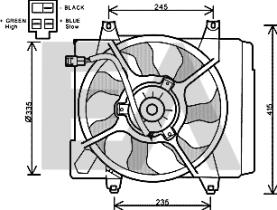 ElectroAuto 33V36021 - VENTILADOR->APLICACION ORIGINAL KIA