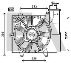 ElectroAuto 33V36028 - VENTILADOR->APLICACION ORIGINAL KIA