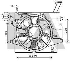 ElectroAuto 33V36038 - VENTILADOR->APLICACION ORIGINAL KIA