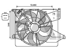 ElectroAuto 33V36039 - VENTILADOR->APLICACION ORIGINAL KIA