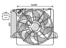 ElectroAuto 33V36040 - VENTILADOR->APLICACION ORIGINAL KIA