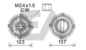 ElectroAuto 35C22D02 - EMBRAGUE VISCOSO->VENTILADOR FORD