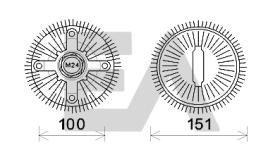 ElectroAuto 35C22D04 - EMBRAGUE VISCOSO->VENTILADOR FORD