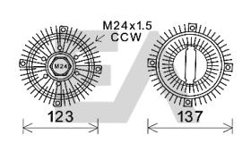 ElectroAuto 35C22D05 - EMBRAGUE VISCOSO->VENTILADOR FORD