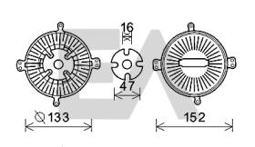 ElectroAuto 35C50D22 - DISCO EMBRAGUE VENTILADOR->APLICACI