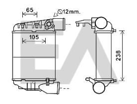 ElectroAuto 36A02041 - INTERCOOLER->APLICACION ORIGINAL AU