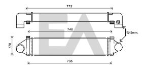 ElectroAuto 36A05005 - INTERCOOLER->APLICACION ORIGINAL LA