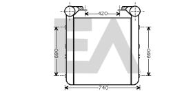 ElectroAuto 36A59007 - INTERCOOLER->APLICACION ORIGINAL RE