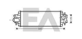 ElectroAuto 36A60027 - INTERCOOLER->APLICACION ORIGINAL NI