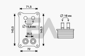 ElectroAuto 37G22004 - RADIADOR ACEITE FORD