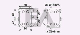 ElectroAuto 37G22006 - RADIADOR ACEITE FORD