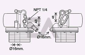 ElectroAuto 37G22007 - RADIADOR ACEITE FORD