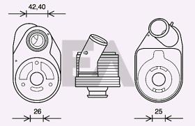 ElectroAuto 37G25006 - RADIADOR ACEITE->APLICACION ORIGINA