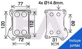  37G54014 - RADIADOR ACEITE VAUXHALL