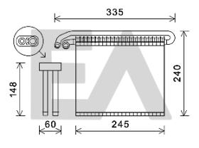 ElectroAuto 43B22015 - EVAPORADOR->APLICACION ORIGINAL FOR