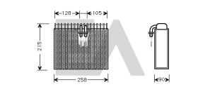  43B25002 - EVAPORADOR->APLICACION ORIGINAL ALF
