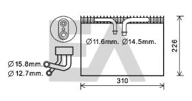 ElectroAuto 43B62003 - EVAPORADOR->APLICACION ORIGINAL SAA