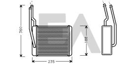 ElectroAuto 45C22014 - RADIADOR CALEFACCION FORD