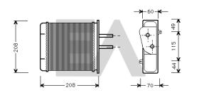 ElectroAuto 45C25015 - RADIADOR CALEFACCION LANCIA