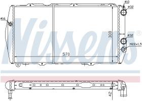 Nissens 604551 - RADIADOR AUDI 100 (C2)(76-)2.0