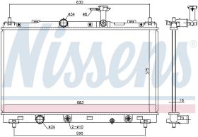 Nissens 606147 - RADIADOR SUZUKI SX4 S-CROSS(13-)1.6