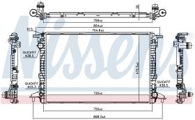 Nissens 606462 - RADIADOR AUDI Q7(4M)(15-)3.0 TFSI