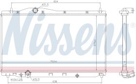 Nissens 606701 - RADIADOR HONDA CIVIC X(FC)5 DOORS(1