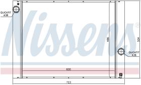 Nissens 60848 - RADIADOR BMW 5 E60-E61(03-)525 I