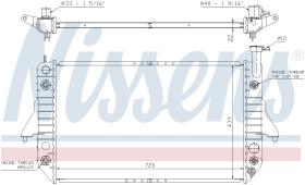 Nissens 60908 - RADIADOR CHEVROLET ASTRO I(85-)4.3