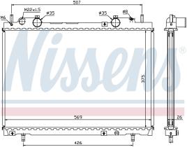 Nissens 61672A - RADIADOR FIAT MAREA(185)(96-)2.0 I