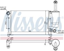 Nissens 617845 - RADIADOR FIAT PANDA(169)(03-)1.2 GA