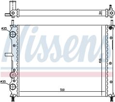 Nissens 61806 - RADIADOR FIAT MAREA(185)(96-)2.0 I