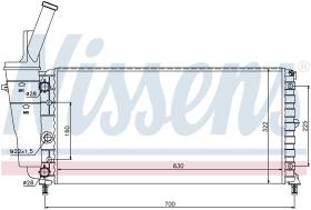 Nissens 61892 - RADIADOR LANCIA Y (840)(95-)1.2 I 1