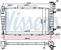 Nissens 62064 - RADIADOR FORD USA TAURUS (86-)2.5