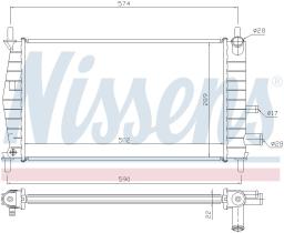 Nissens 62085A - RADIADOR FORD FIESTA IV(DX)(95-)1.0