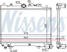 Nissens 62512 - RADIADOR MAZDA 323 V(BF)(85-)1.3