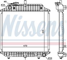 Nissens 62516 - RADIADOR MERCEDES MB 100 D(88-)2.4