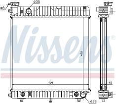 Nissens 62632 - RADIADOR MERCEDES 207 D(77-)2.4 D