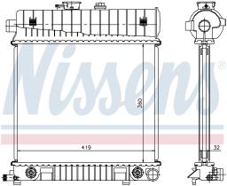 Nissens 62708A - RADIADOR MERCEDES C-CLASS W 202(93-