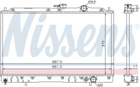 Nissens 62830 - RADIADOR MITSUBISHI GALANT IV(E30)(