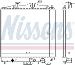  67100 - RADIADOR DODGE COLT (92-)1.5 I 16V