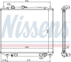 Nissens 62852 - RADIADOR MITSUBISHI PAJERO(V10.40)(