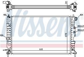 Nissens 630121 - RADIADOR VAUXHALL VECTRA B(95-)1.6