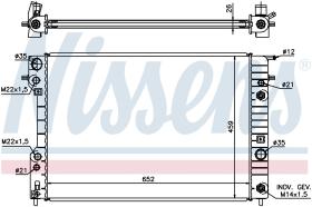 Nissens 63073A - RADIADOR CADILLAC CATERA(97-)3.0 I